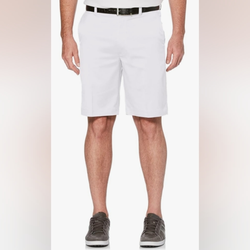 PGA Tour Flat Front White Golf Shorts Mens 34 NWOT